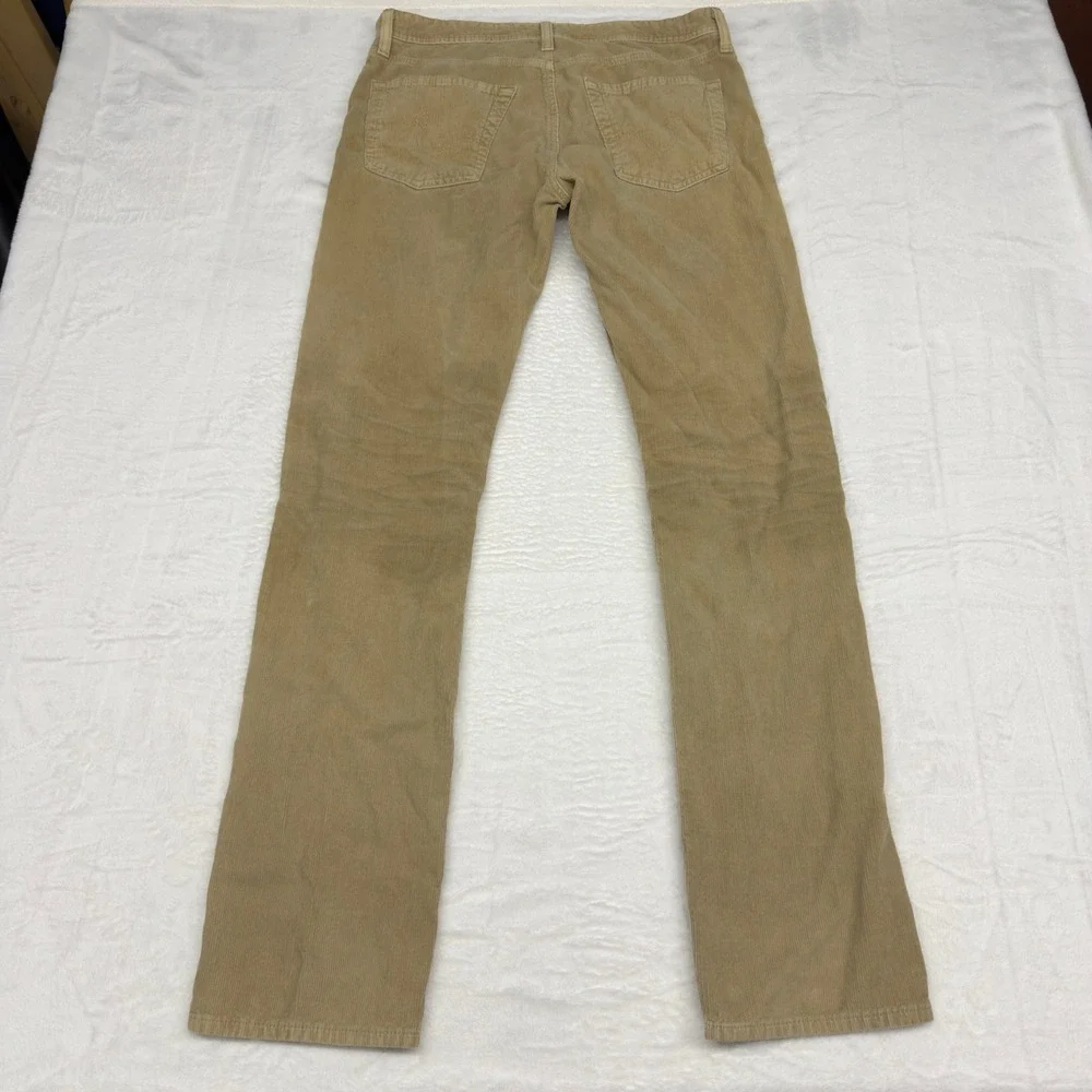 AG Adriano Goldschmied Graduate Corduroy Pants Mens 32x34 Tan Khaki Tailored Leg